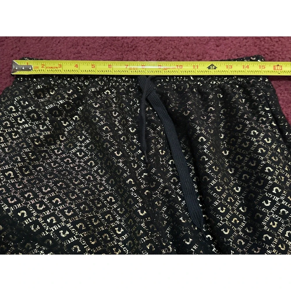 TRUE RELIGION Unisex Loungewear Allover print Fleece Pajama Pants Size: Medium